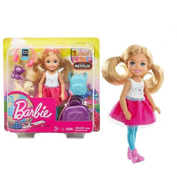 عروسک بچه باربی مدل Barbie Travel ​Chelsea کد FWV20
