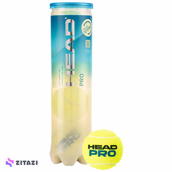 توپ تنیس 4 عددی هد Tennis Ball 4 Pieces Yellow PRO