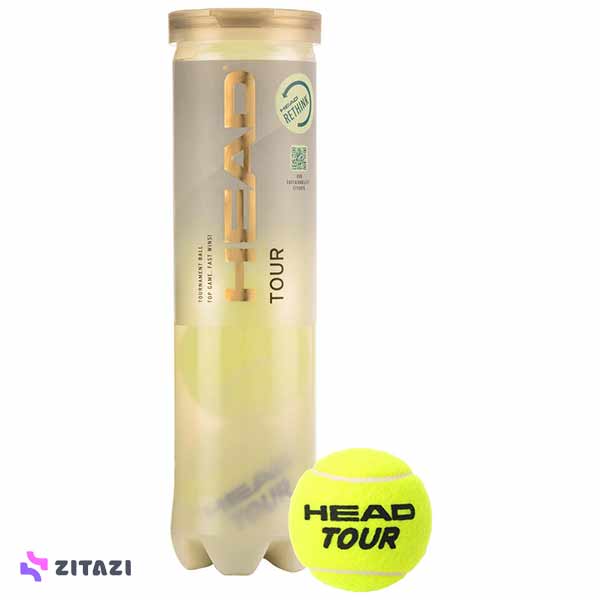 توپ تنیس 4 عددی هد Tennis Ball Yellow 4 Pieces TOUR