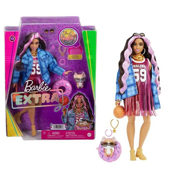 عروسک باربی مدل Barbie Extra Ekose کد HDJ46