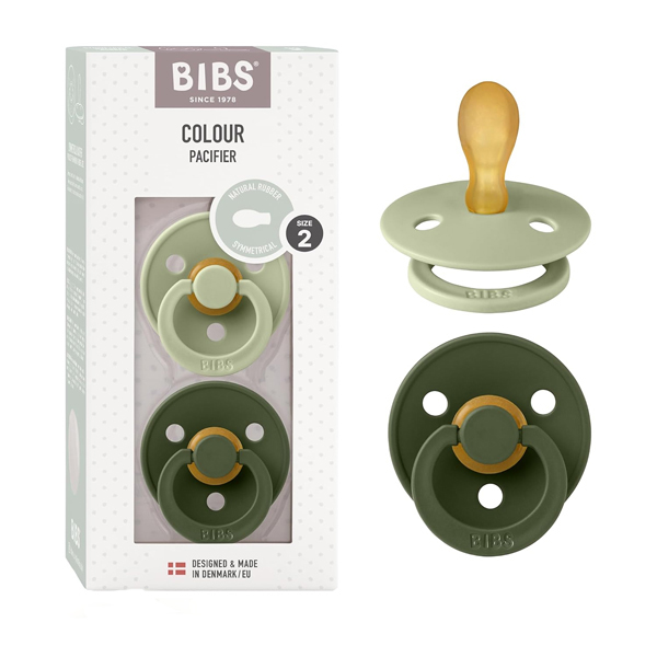 پک دو عددی پستانک بیبس مدل Dark Sage Huntergreen سایز 6-18 ماه BIBS