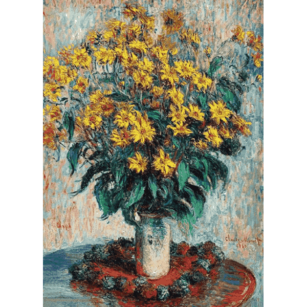 پازل 1000 تکه آرت پازل طرح Jerusalem Artichoke Flowers, Claude Monet کد 5247