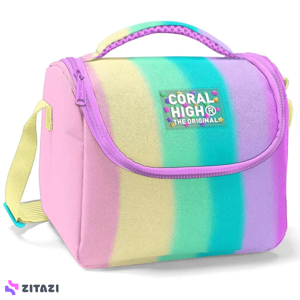 کیف غذا کورال های Coral High طرح Colorful Striped