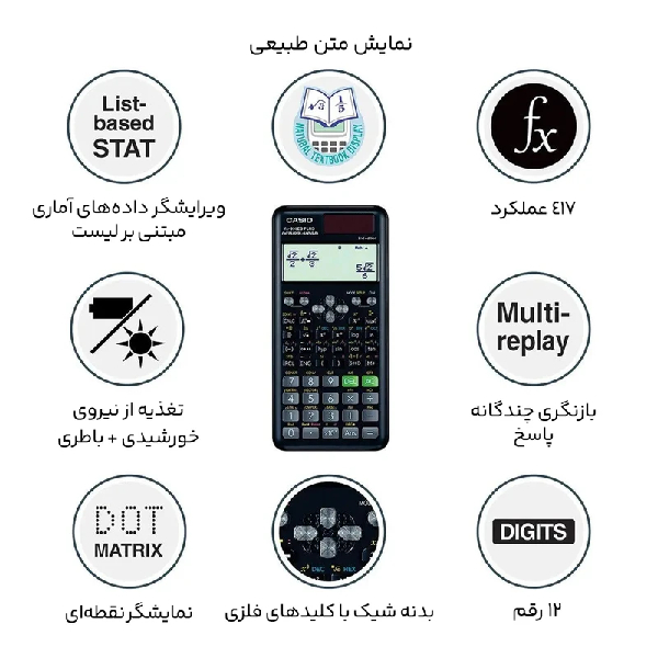 ماشین حساب علمی مهندسی کاسیو مدل Fx-991es Plus نسخه دوم