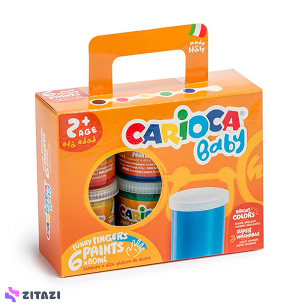 رنگ انگشتی قابل شستشو 6 رنگ Carioca