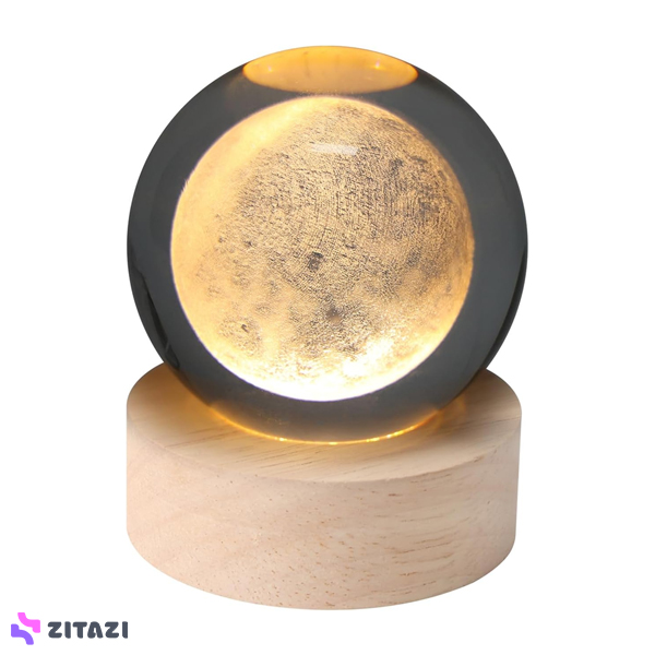 گوی کریستال مدل ماه قطر 8 3D