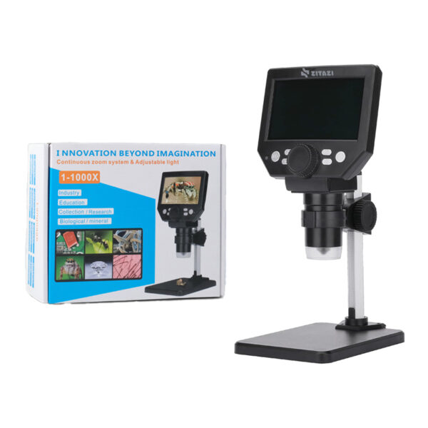 میکروسکوپ دیجیتال زیتازی مدل ZitaCam G1000 - با بزرگنمایی 1000 برابر و نمایشگر 4.3 اینچی به همراه صفحه کار فلزی