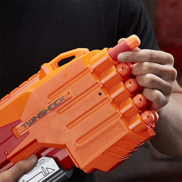 تفنگ اسباب‌بازی نرف مدل Mega Twinshock برد تا ۲۲ متر