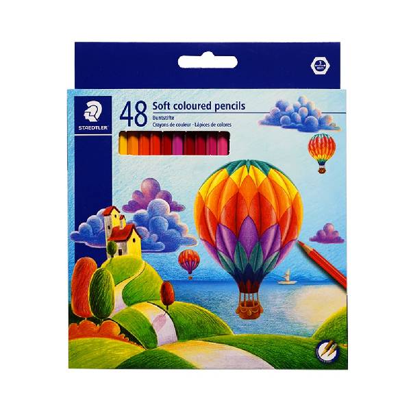 مداد رنگی 48 رنگ جعبه مقوایی استدلر کد 143C48LJ