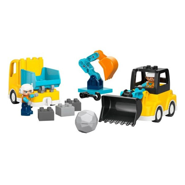 لگو سری دوپلو مدل 3in1 Construction Vehicles کد 10475