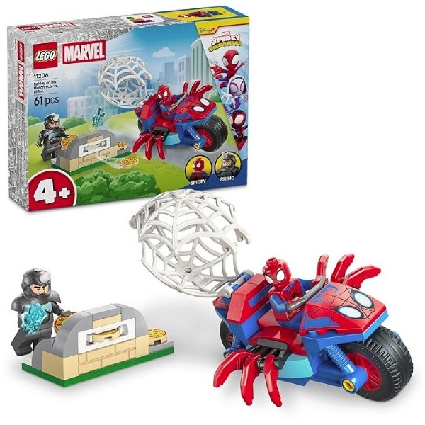 لگو سری مارول مدل Spidey on his Motorcycle vs. Rhino کد 11206