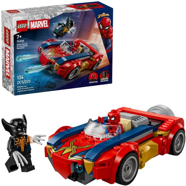 لگو سری مارول مدل Spider-Man Car vs.Venomized Wolverine کد 76336
