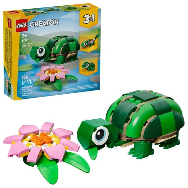 لگو سری کریتور مدل Turtle with a Water Lily Flower کد 31377