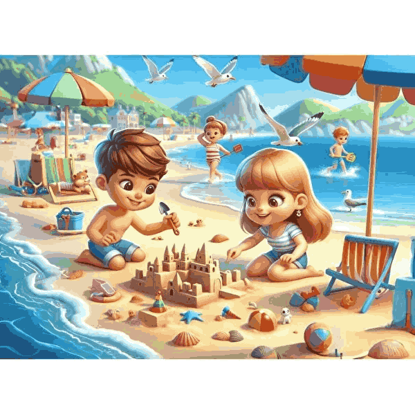 پازل 100 تکه آرت پازل مدل Beach Fun کد 35419