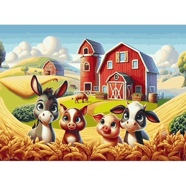 پازل 25 تکه آرت پازل مدل Farm Friends کد 35043