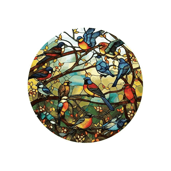 پازل 570 تکه آرت پازل مدل Stained Glass Forest Choir کد 45706