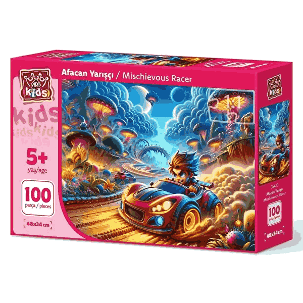 پازل 100 تکه آرت پازل مدل Mischievous Racer کد 35420