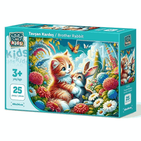 پازل 25 تکه آرت پازل مدل Brother Rabbit کد 35038