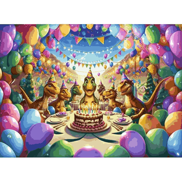 پازل 50 تکه آرت پازل مدل Dinosaur Party کد 35318