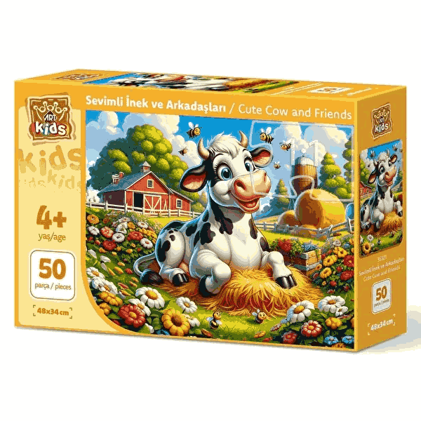 پازل 50 تکه آرت پازل مدل Cute Cow and Friends کد 35321