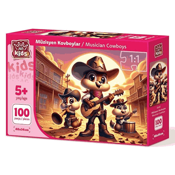 پازل 100 تکه آرت پازل مدل Musician Cowboys کد 35417