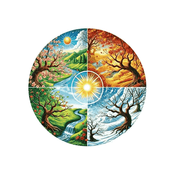پازل 570 تکه آرت پازل مدل The Wheel of Four Seasons کد 45709