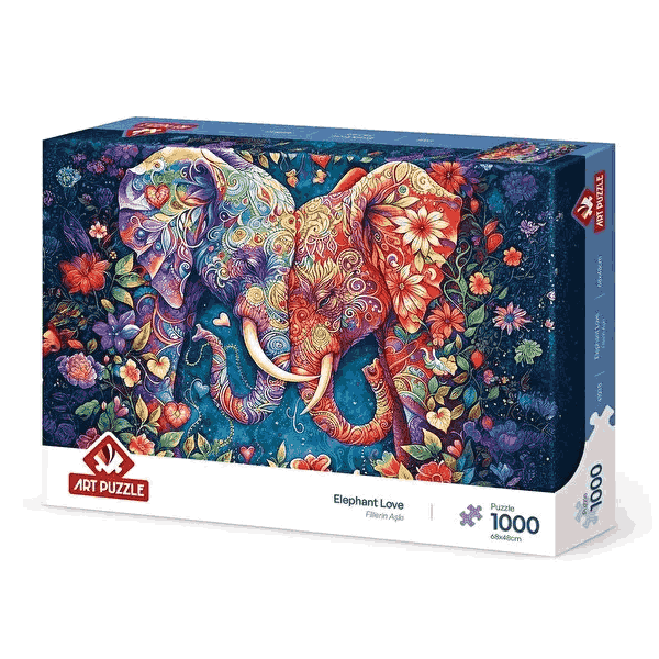 پازل 1000 تکه آرت پازل مدل Elephant Love کد 41038