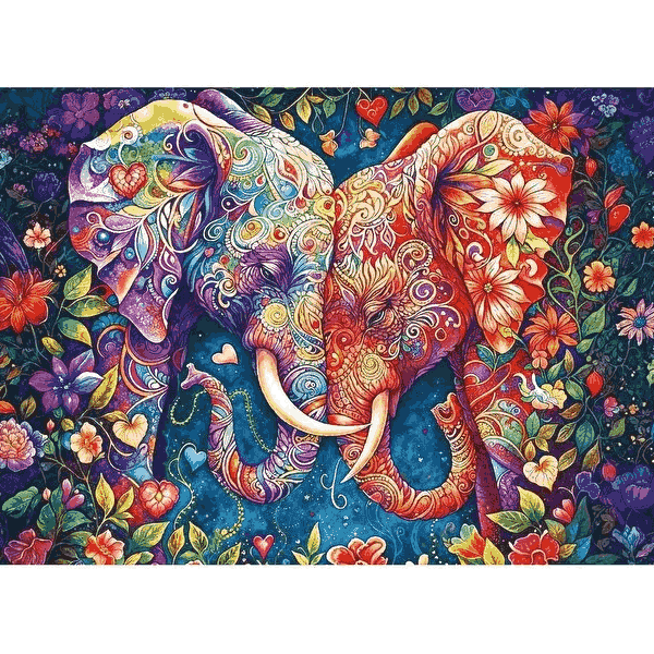 پازل 1000 تکه آرت پازل مدل Elephant Love کد 41038