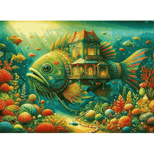 پازل 1000 تکه آرت پازل مدل The Fish House کد 41042
