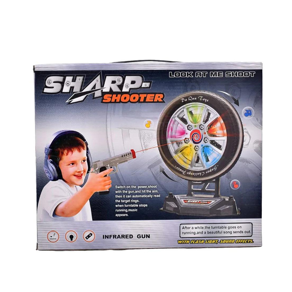 تفنگ اسباب بازی لیزری سیبل دار sharp shooter