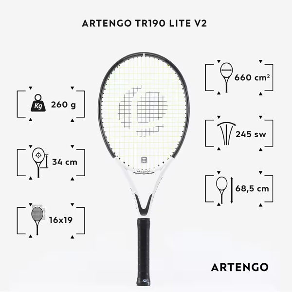 راکت تنیس آرتنگو مدل TR190 LITE V2